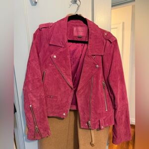 Blank NYC pink suede jacket